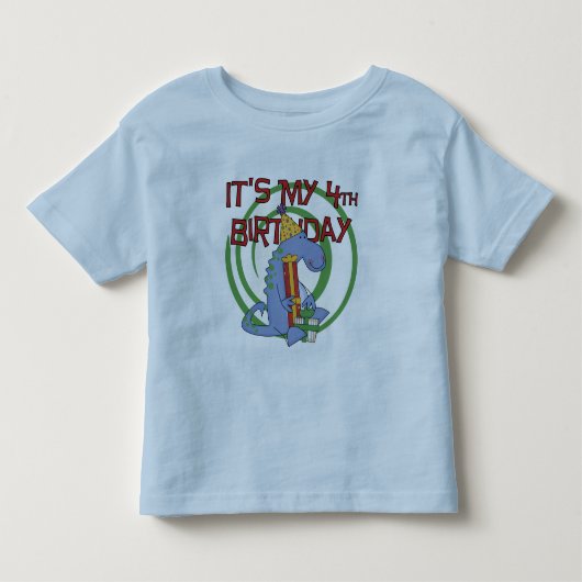 恐竜の誕生日Tシャツとギフト トドラーTシャツ (正面)