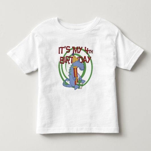 恐竜の誕生日Tシャツとギフト トドラーTシャツ (正面)