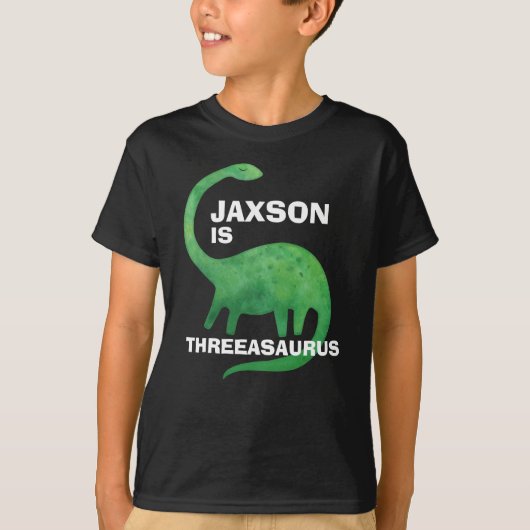 恐竜の誕生日Tシャツ - 何歳でも - 名前を追加 Tシャツ (正面)