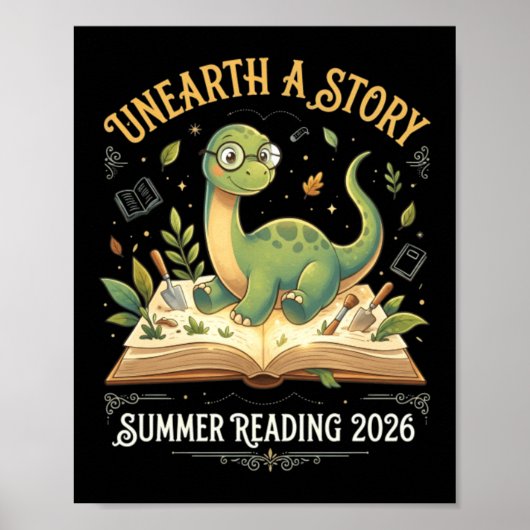 恐竜の読書冒険夏2026 T ポスター (正面)