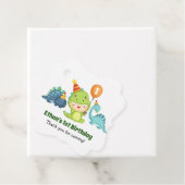 恐竜の贈り物ラベル-男の赤ちゃん1歳の誕生日のお祝い フェイバータグ (インサイチュ)