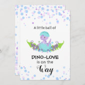*~* 恐竜の赤ちゃんお披露目会 - 卵が孵化する特別な日への招待状 招待状 (正面/裏面)