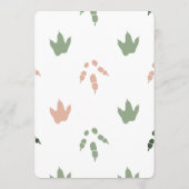 恐竜の赤ちゃんが生まれた！ ガール T-Rex 赤ちゃん恐竜 ピンク 招待状 (裏面)