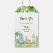 恐竜の赤ちゃんシャワーありがとう ギフトタグ (正面)