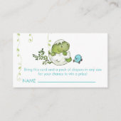 恐竜の赤ちゃんシャワーおむつラッフルエンクロージャカード エンクロージャーカード (正面)