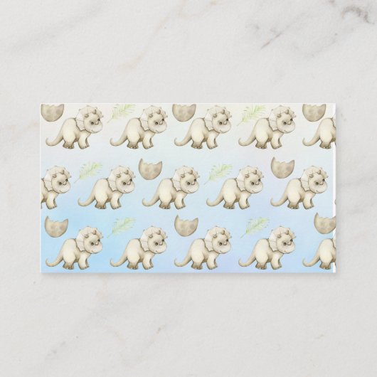 恐竜の赤ちゃんシャワーおむつラッフルエンクロージャカード エンクロージャーカード (裏面)