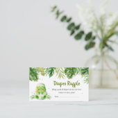 恐竜の赤ちゃんシャワーおむつラッフル エンクロージャーカード (スタンド正面)