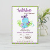 恐竜の赤ちゃんシャワーにハッチリングが行われている 招待状 (スタンド正面)