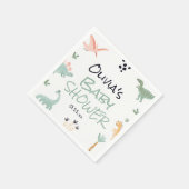 恐竜の赤ちゃんシャワーの方法の小さなディノ スタンダードカクテルナプキン (角)