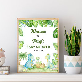 恐竜の赤ちゃんシャワーへようこそ ポスター