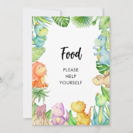 恐竜の赤ちゃんシャワーカード 招待状