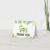 恐竜の赤ちゃんシャワーサンキューカード サンキューカード (正面)
