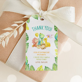 恐竜の赤ちゃんシャワーパーティー好意ギフトラベル ギフトタグ