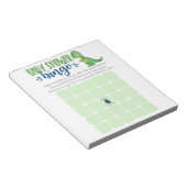 恐竜の赤ちゃんシャワービンゴカードメモ帳 ノートパッド (アングル)