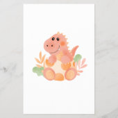 恐竜の赤ちゃんシャワービンゴゲームカード チラシ (裏面)