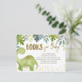 恐竜の赤ちゃんシャワーブックベビーカード ポストカード (スタンド正面)