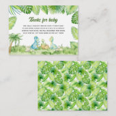 恐竜の赤ちゃんシャワーベビー エンクロージャーカード (正面/裏面)