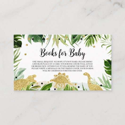 恐竜の赤ちゃんシャワーベビー 名刺 (正面)