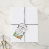 恐竜の赤ちゃんシャワーメッセージカード ギフトタグ (より糸付き)