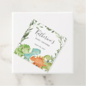 恐竜の赤ちゃんシャワーメッセージカード フェイバータグ (インサイチュ)