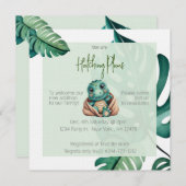 恐竜の赤ちゃんシャワー中性招待状 招待状 (正面/裏面)