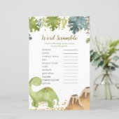 恐竜の赤ちゃんシャワー単語スクランブルゲーム (スタンド正面)