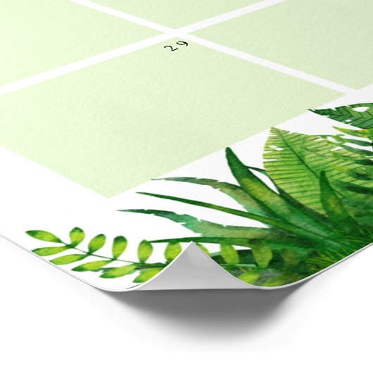 恐竜の赤ちゃんシャワー推定期日 ポスター (角)