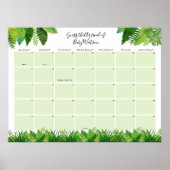 恐竜の赤ちゃんシャワー推定期日 ポスター (正面)