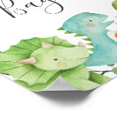 恐竜の赤ちゃんシャワー推測バッグゲーム ポスター (角)