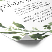 恐竜の赤ちゃんシャワー私の水が壊れたサイン ポスター (角)