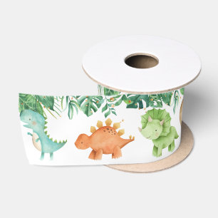 恐竜の赤ちゃんシャワー誕生日金ゴールド紙吹雪 サテンリボン