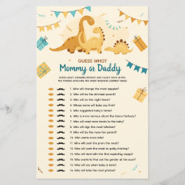 恐竜の赤ちゃんシャワー誰がママまたはパパ