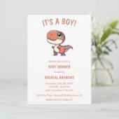 恐竜の赤ちゃんシャワー赤ちゃんシャワー 招待状 (スタンド正面)