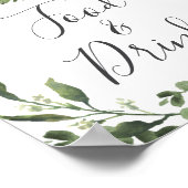 恐竜の赤ちゃんシャワー食品とドリンクの看板 ポスター (角)