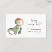 恐竜の赤ちゃんシャワー – どのぐらい大きいママの腹 エンクロージャーカード (正面)