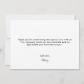 恐竜の赤ちゃんシャワー サンキューカード (裏面)