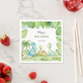 恐竜の赤ちゃんシャワー スタンダードカクテルナプキン (インサイチュ)