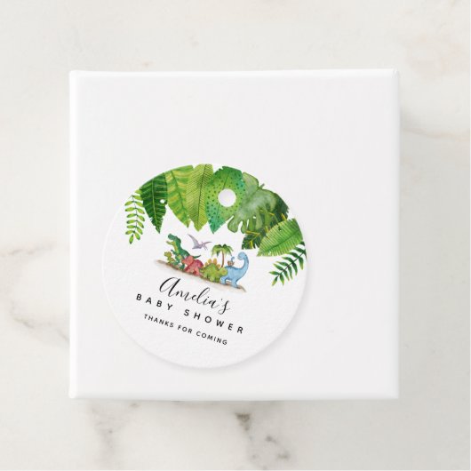 恐竜の赤ちゃんシャワー フェイバータグ (インサイチュ)