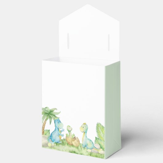 恐竜の赤ちゃんシャワー フェイバーボックス (オープン)