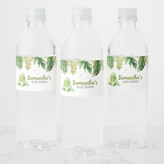 恐竜の赤ちゃんシャワー ペットボトルラベル (ボトル)