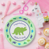 恐竜の赤ちゃんシャワー ペーパープレート (パーティー)