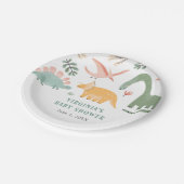恐竜の赤ちゃんシャワー ペーパープレート (アングル)