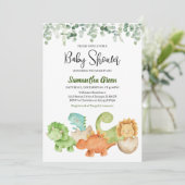 恐竜の赤ちゃんシャワー 招待状 (スタンド正面)