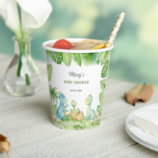 恐竜の赤ちゃんシャワー 紙コップ (インサイチュ)