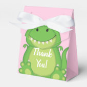恐竜の赤ちゃんシャワーTレックスピンクの少女 フェイバーボックス (正面サイド)