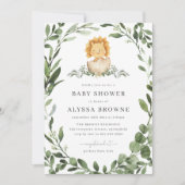 恐竜の赤ちゃん歓迎会の招待状 | かわいい恐竜テーマ 招待状 (正面)