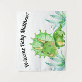 恐竜の赤ちゃん歓迎男の子用背景 タペストリー (正面)