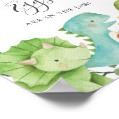 恐竜の赤ん坊のシャワーは、恐竜の卵の数を推測 ポスター (角)