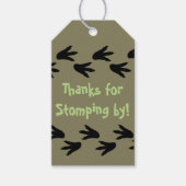 恐竜の足跡ありがとうラベル ギフトタグ (正面)