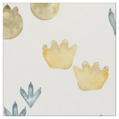 恐竜の足跡を持つ生地 ファブリック (クローズアップ)